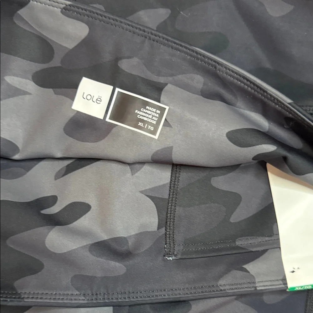 NWT Lole Women's Grey Camouflage Leggings XL Black Grey - Picture 8 of 12